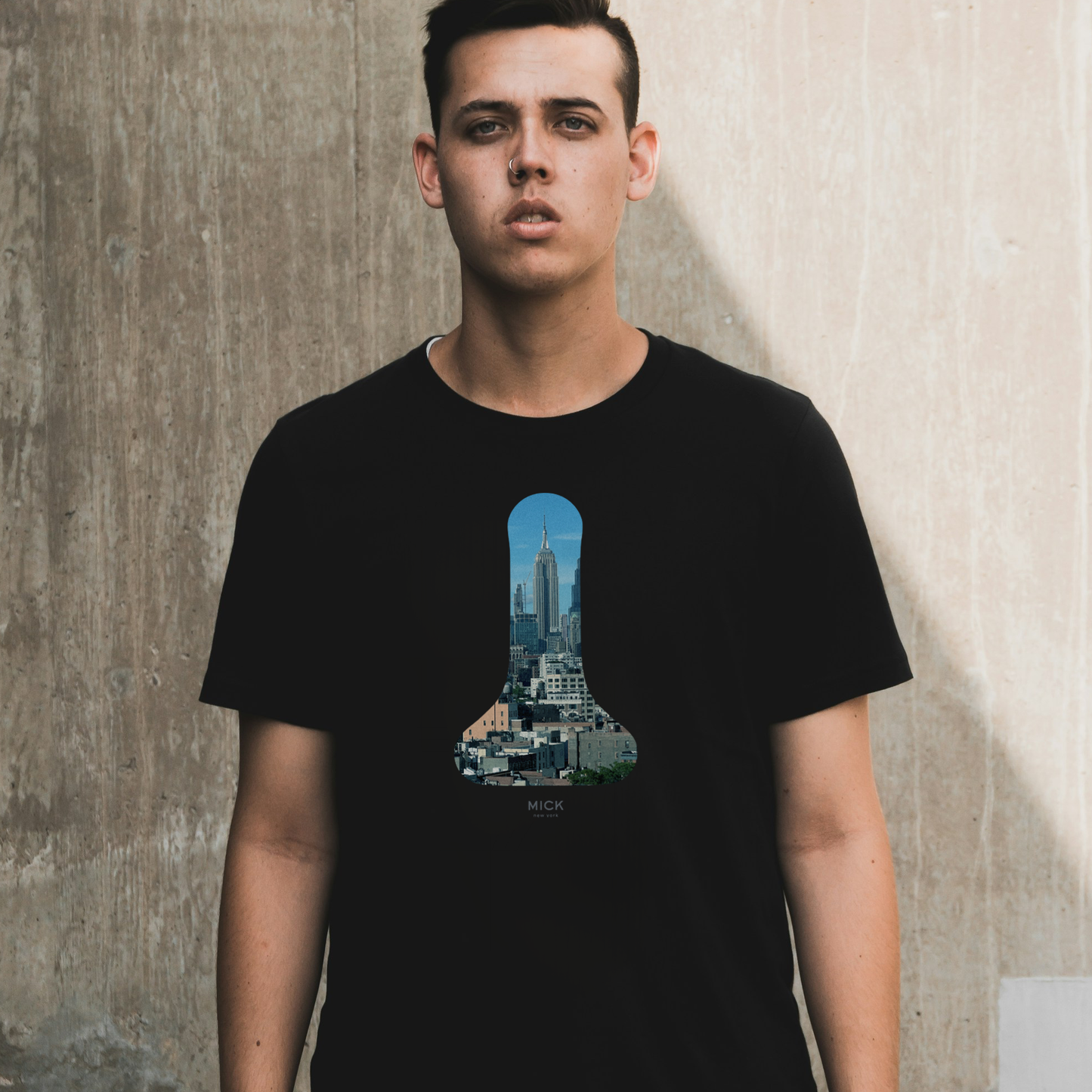 T-SHIRT WITH NEW YORK LAMP PRINT
