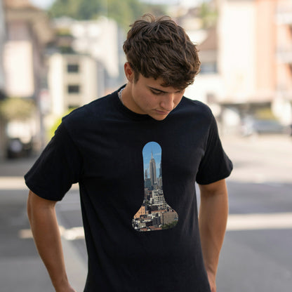 T-SHIRT WITH NEW YORK LAMP PRINT