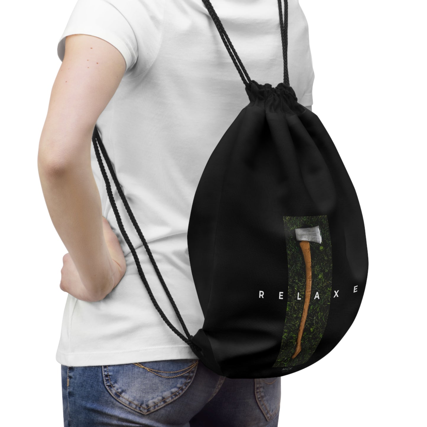 DRAWSTRING BAG WITH THE RELAXE PRINT